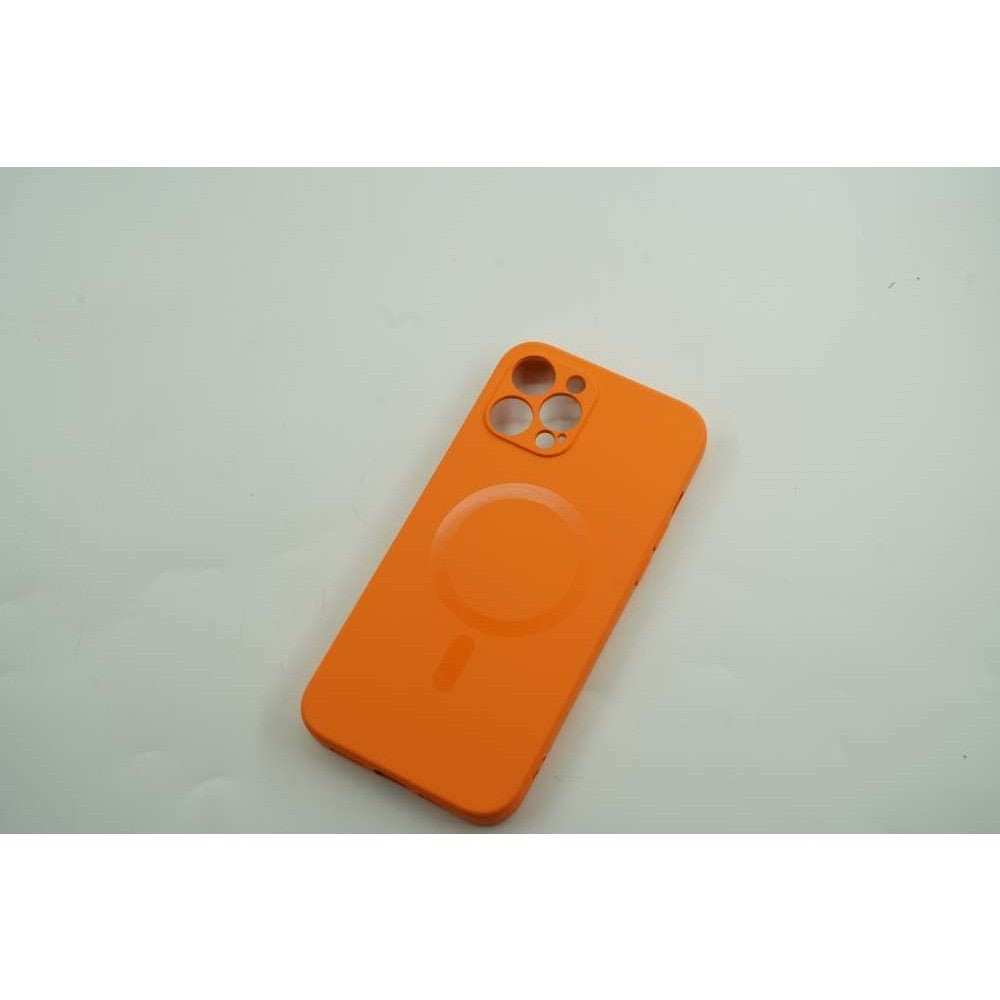 Husa protectie Flippy compatibila cu Apple iPhone 12 Mini Mag Safe Silicone Portocaliu - vivimall.ro