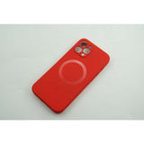 Husa protectie Flippy compatibila cu Apple iPhone 12 Mini Mag Safe Silicone Rosu - vivimall.ro