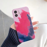 Husa protectie Flippy compatibila cu Apple iPhone 12 Mini Tpu Ombre, Negru/Mov/Roz - vivimall.ro