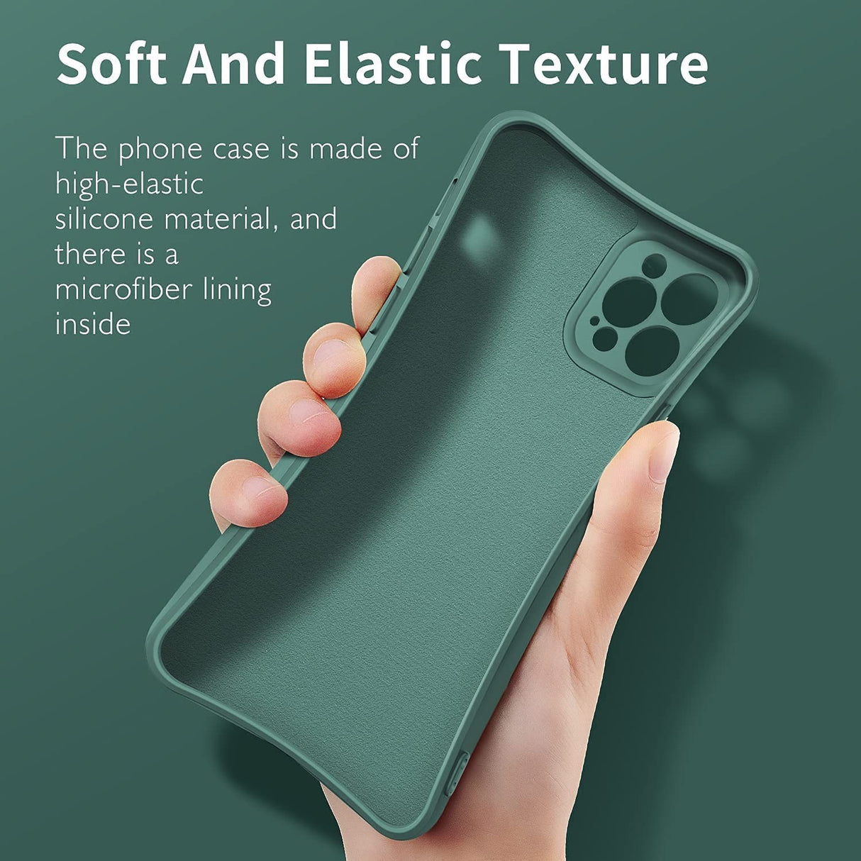 Husa protectie Flippy compatibila cu Apple iPhone 12 Pro Liquid Silicone Ring cu suport rotativ Verde - vivimall.ro