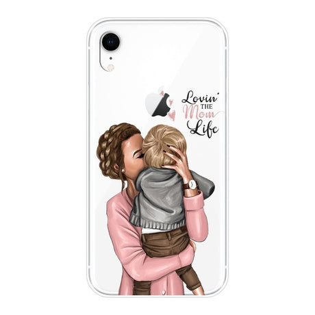 Husa protectie, Flippy, compatibila cu Apple iPhone 12 Pro Max Glass print Lovin the Mom Multicolor - vivimall.ro