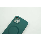 Husa protectie Flippy compatibila cu Apple iPhone 12 Pro Max Mag Safe Silicone Verde - vivimall.ro