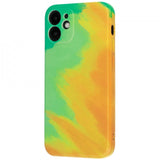 Husa protectie Flippy compatibila cu Apple iPhone 12 Pro Max Tpu Ombre, Verde/Portocaliu - vivimall.ro