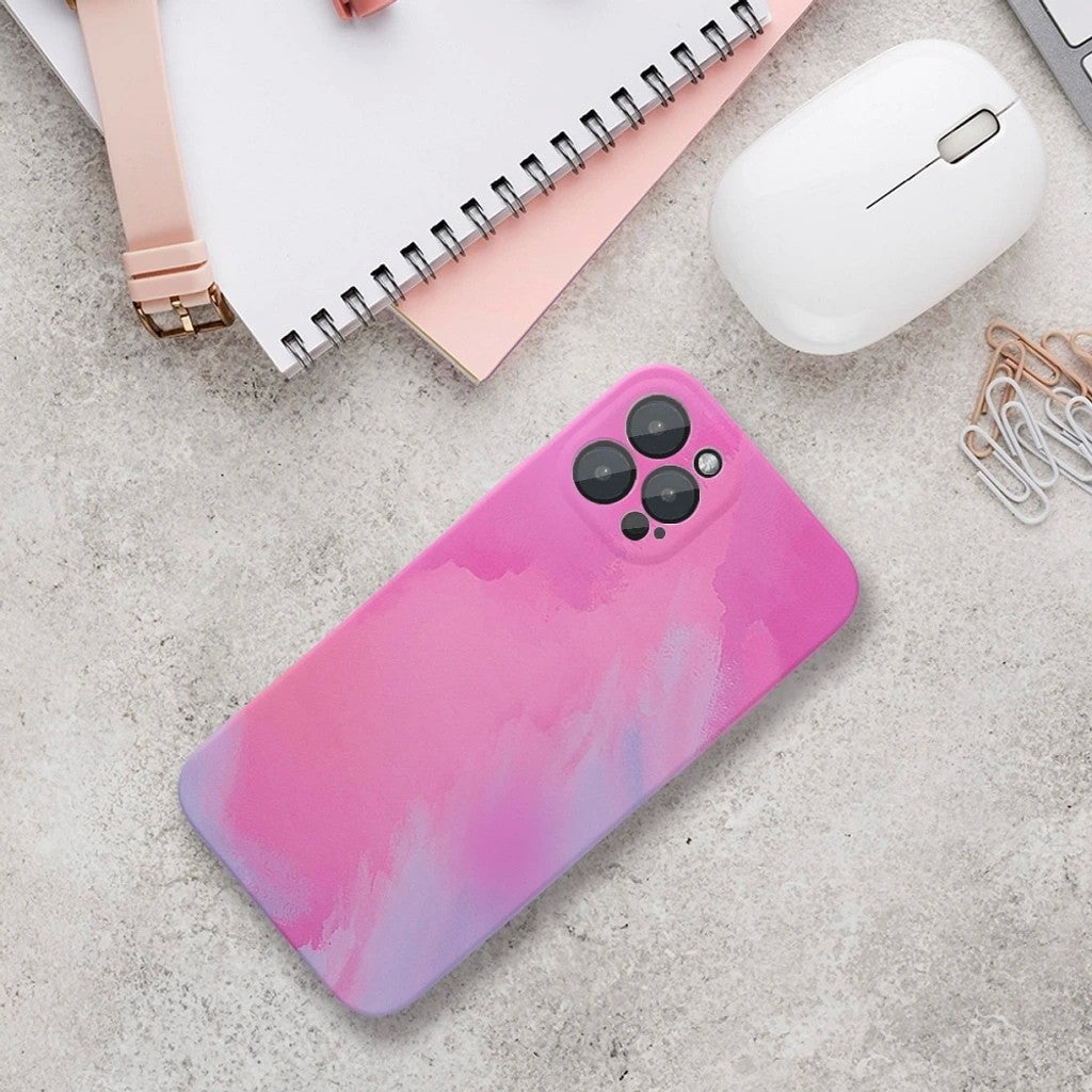 Husa protectie Flippy compatibila cu Apple iPhone 12 Tpu Ombre, Roz/Mov - vivimall.ro