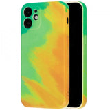 Husa protectie Flippy compatibila cu Apple iPhone 12 Tpu Ombre, Verde/Galben - vivimall.ro