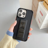Husa protectie Flippy compatibila cu Apple iPhone 13 Mini Defender Model 5 cu suport,Negru - vivimall.ro