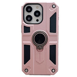 Husa protectie Flippy compatibila cu Apple iPhone 13 Mini Defender Model 5 cu suport prindere inel,Roz Auriu - vivimall.ro