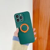 Husa protectie Flippy compatibila cu Apple iPhone 13 Mini Mag Safe Silicone Verde - vivimall.ro