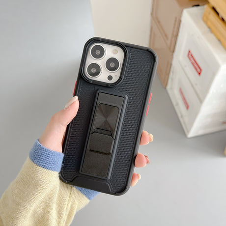 Husa protectie Flippy compatibila cu Apple iPhone 13 Pro Defender Model 5 cu suport,Negru - vivimall.ro