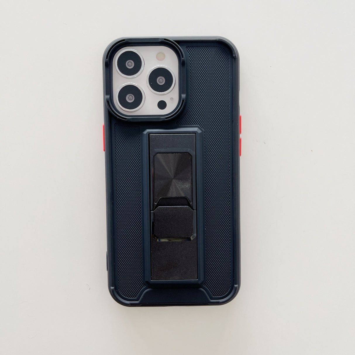 Husa protectie Flippy compatibila cu Apple iPhone 13 Pro Defender Model 5 cu suport,Negru - vivimall.ro