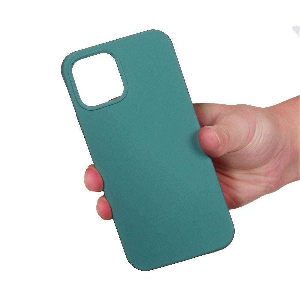 Husa protectie Flippy compatibila cu Apple iPhone 13 Pro Liquid Silicone Verde - vivimall.ro
