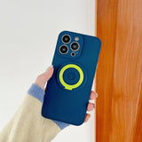 Husa protectie Flippy compatibila cu Apple iPhone 13 Pro Mag Safe Silicone Albastru - vivimall.ro