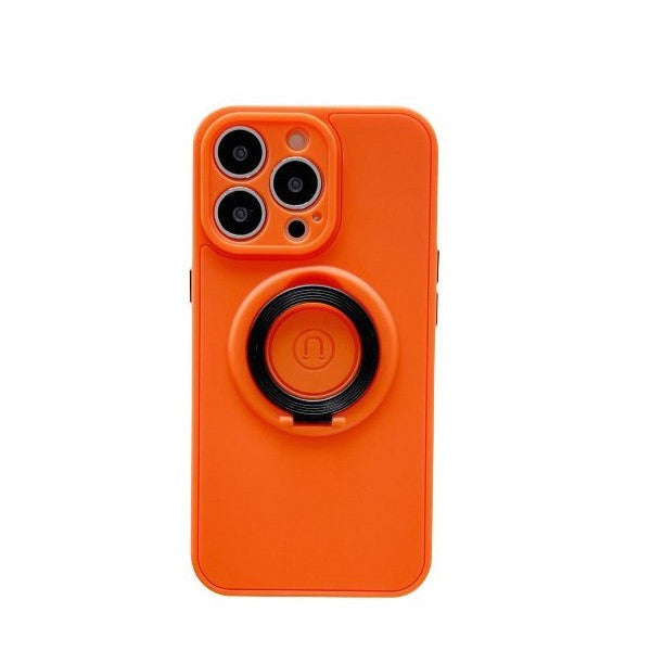 Husa protectie Flippy compatibila cu Apple iPhone 13 Pro Mag Safe Silicone Portocaliu - vivimall.ro