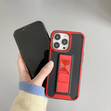 Husa protectie Flippy compatibila cu Apple iPhone 13 Pro Max Defender Model 5 cu suport,Rosu - vivimall.ro