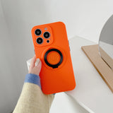 Husa protectie Flippy compatibila cu Apple iPhone 13 Pro Max Mag Safe Silicone Portocaliu - vivimall.ro