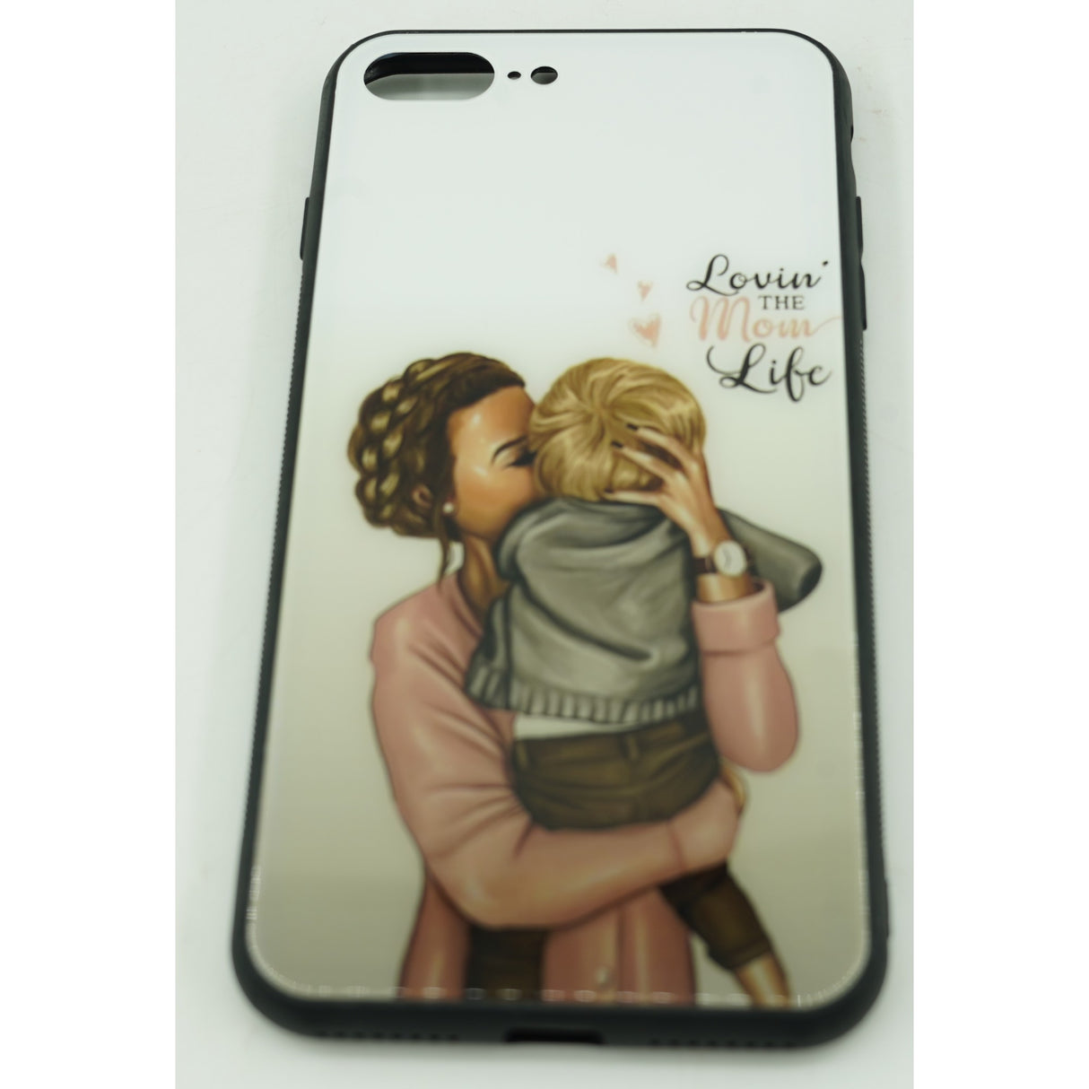 Husa protectie Flippy compatibila cu Apple iPhone 7/8G/SE 2020 Glass print Lovin the Mom Multicolor - vivimall.ro