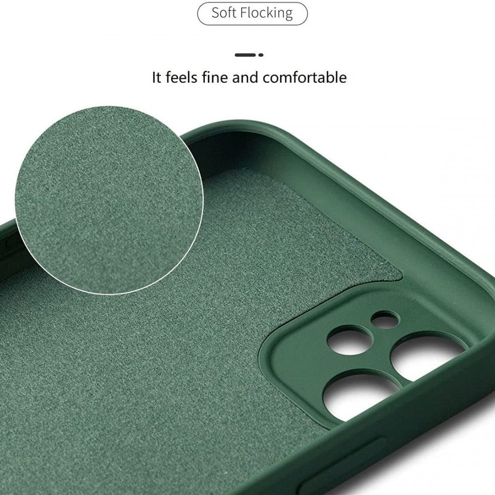 Husa protectie Flippy compatibila cu Apple iPhone XR Liquid Silicone Ring cu suport rotativ Verde - vivimall.ro