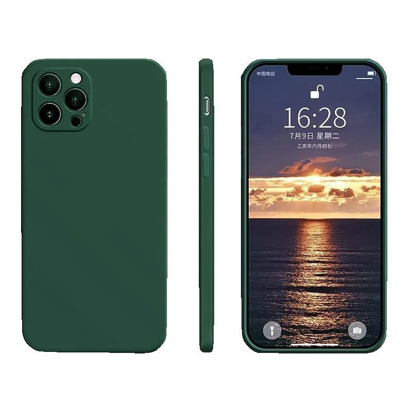 Husa protectie Flippy compatibila cu Apple iPhone XS Max Liquid Silicone Verde - vivimall.ro