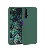 Husa protectie Flippy compatibila cu Huawei Nova 5T Liquid Silicone Case Verde - vivimall.ro