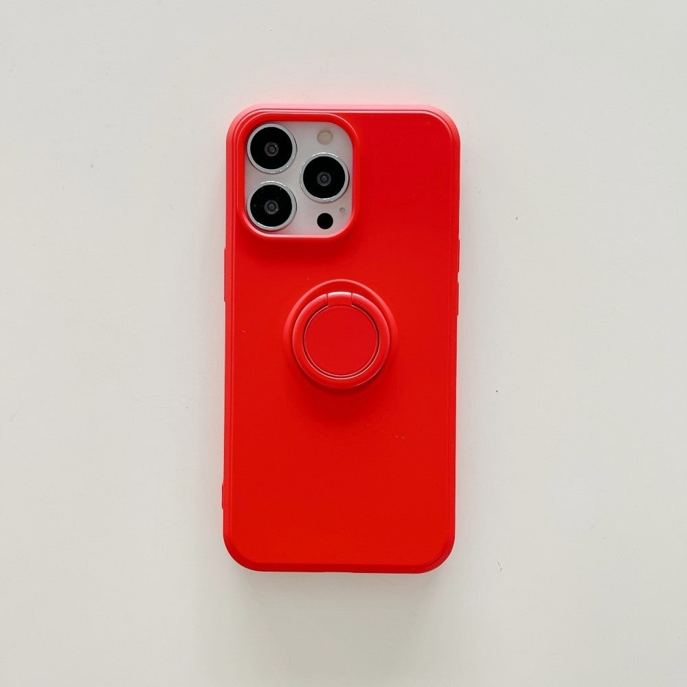 Husa protectie Flippy compatibila cu Huawei P Smart 2021 Liquid Silicone Ring cu suport rotativ Rosu - vivimall.ro