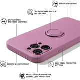 Husa protectie Flippy compatibila cu Huawei P30 Lite Liquid Silicone Ring cu suport rotativ Mov - vivimall.ro