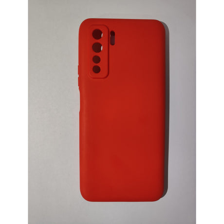 Husa protectie Flippy compatibila cu Huawei P40 Lite 5G Liquid Silicone Case Rosu - vivimall.ro