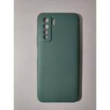 Husa protectie Flippy compatibila cu Huawei P40 Lite 5G Liquid Silicone Case Verde - vivimall.ro