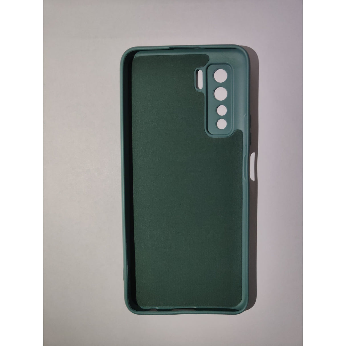 Husa protectie Flippy compatibila cu Huawei P40 Lite 5G Liquid Silicone Case Verde - vivimall.ro