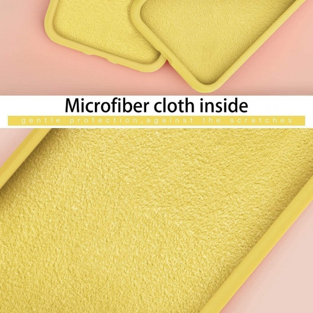 Husa protectie Flippy compatibila cu Samsung A02 S Liquid Silicone Ring cu suport rotativ Galben - vivimall.ro