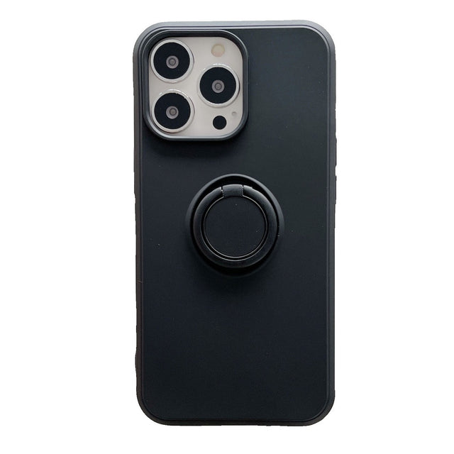 Husa protectie Flippy compatibila cu Samsung A20E Liquid Silicone Ring cu suport rotativ Negru - vivimall.ro