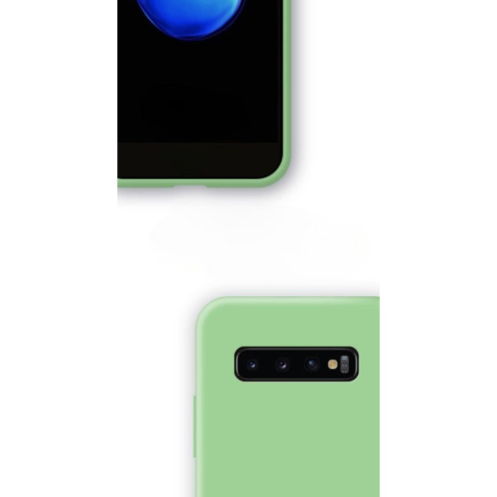 Husa protectie Flippy compatibila cu Samsung Galaxy S10 E Liquid Silicone Case Verde inchis - vivimall.ro