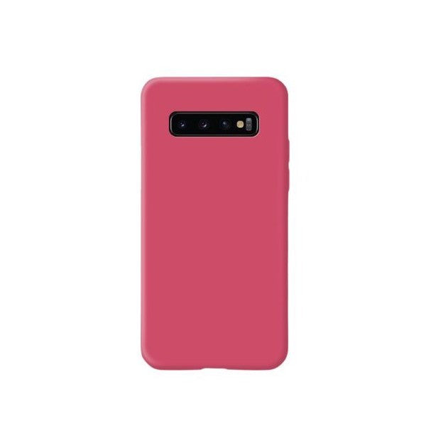 Husa protectie Flippy compatibila cu Samsung Galaxy S10 Liquid Silicone Case Fuchsia - vivimall.ro