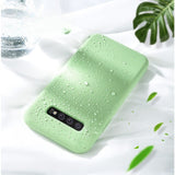 Husa protectie Flippy compatibila cu Samsung Galaxy S10 Liquid Silicone Case Verde Inchis - vivimall.ro
