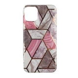 Husa protectie Flippy compatibila cu Samsung Galaxy S21 Ultra Soft IMD TPU Marble Geometric Alb - vivimall.ro
