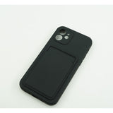 Husa protectie Flippy cu suport card compatibila cu Apple iPhone 12 Negru - vivimall.ro