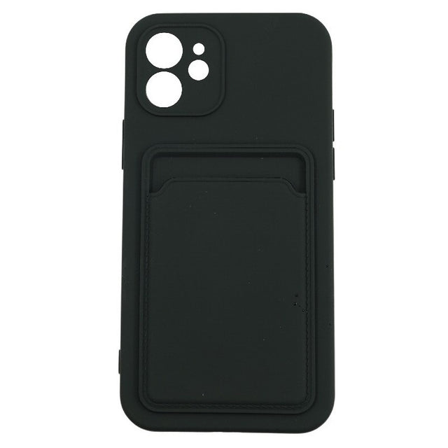 Husa protectie Flippy cu suport card compatibila cu Apple iPhone 12 Pro Max Negru - vivimall.ro