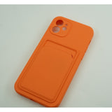Husa protectie Flippy cu suport card compatibila cu Apple iPhone 12 Mini Portocaliu - vivimall.ro