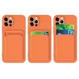 Husa protectie Flippy cu suport card compatibila cu Apple iPhone 13 Portocaliu - vivimall.ro