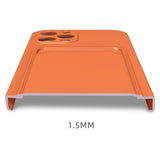 Husa protectie Flippy cu suport card compatibila cu Apple iPhone 13 Pro Max Portocaliu - vivimall.ro