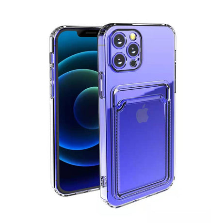 Husa protectie Flippy cu suport card compatibila cu Apple iPhone X/XS Transparent - vivimall.ro