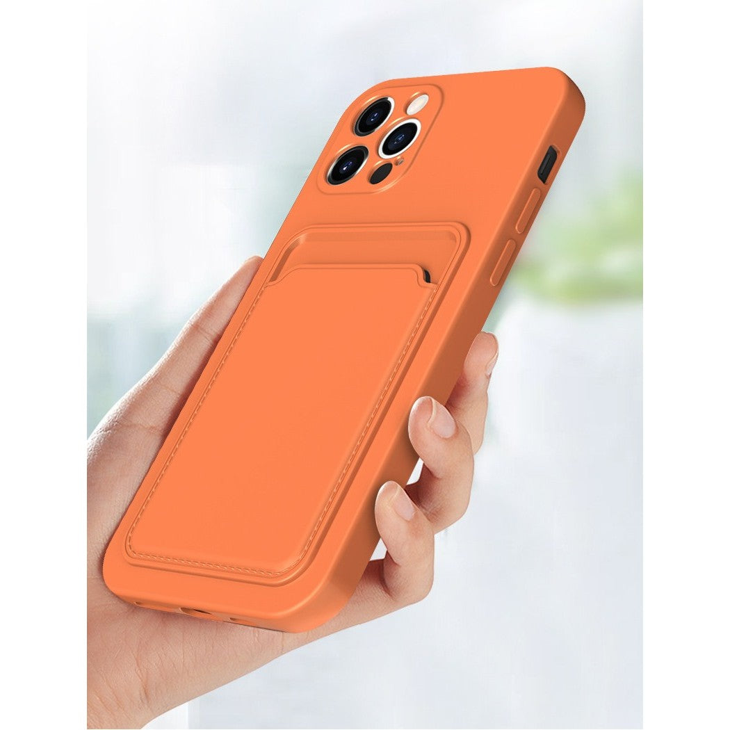 Husa protectie Flippy cu suport card compatibila cu Samsung Galaxy A32 5G Portocaliu - vivimall.ro