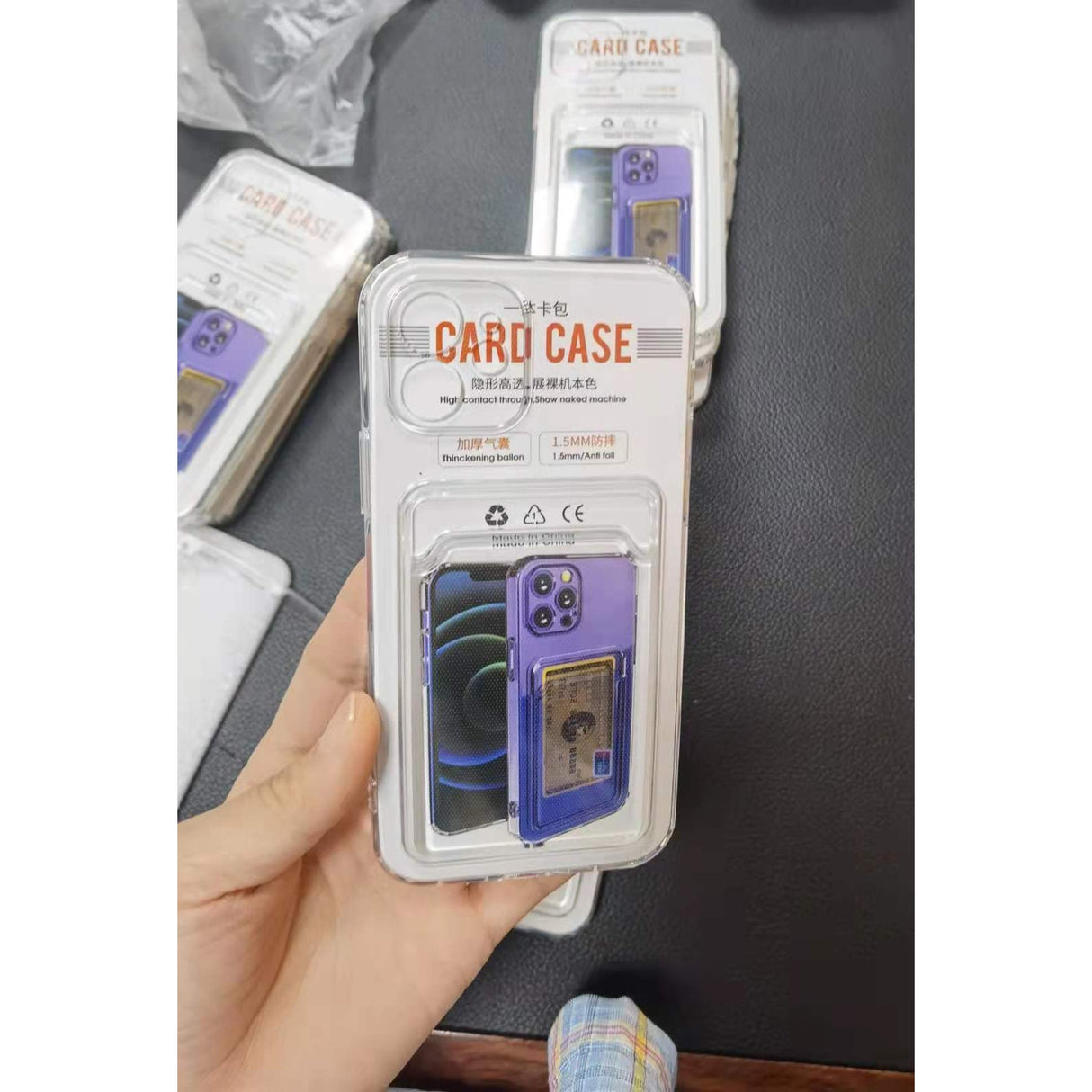 Husa protectie Flippy cu suport card compatibila cu Samsung Galaxy A50 Transparent - vivimall.ro