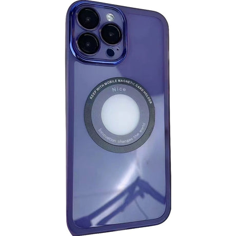 Husa protectie MagSafe TPU, Vivimall, pentru Apple iPhone 12/12 Pro, cu decupaj logo, Folie Sticla Camera, Mov - vivimall.ro