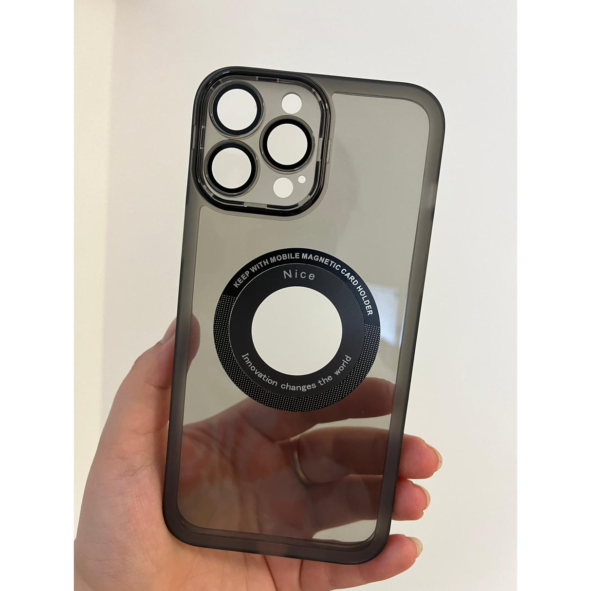 Husa protectie Flippy pentru Apple iPhone 13 Pro Max decupaj logo, magnetica, Protectie Camera, Negru - vivimall.ro