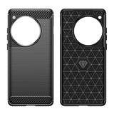 Husa de Protectie pentru OnePlus 12, Vivimall, Protectie 360, din TPU cu element de Carbon, Anti Alunecare, 1.8 mm, Negru - vivimall.ro