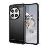 Husa de Protectie pentru OnePlus 12, Vivimall, Protectie 360, din TPU cu element de Carbon, Anti Alunecare, 1.8 mm, Negru - vivimall.ro