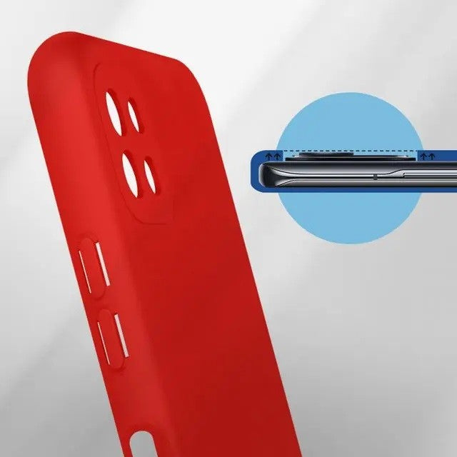 Husa protectie Flippy pentru Samsung A22 5G Liquid Silicone Rosu - vivimall.ro