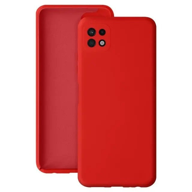 Husa protectie Flippy pentru Samsung A22 5G Liquid Silicone Rosu - vivimall.ro