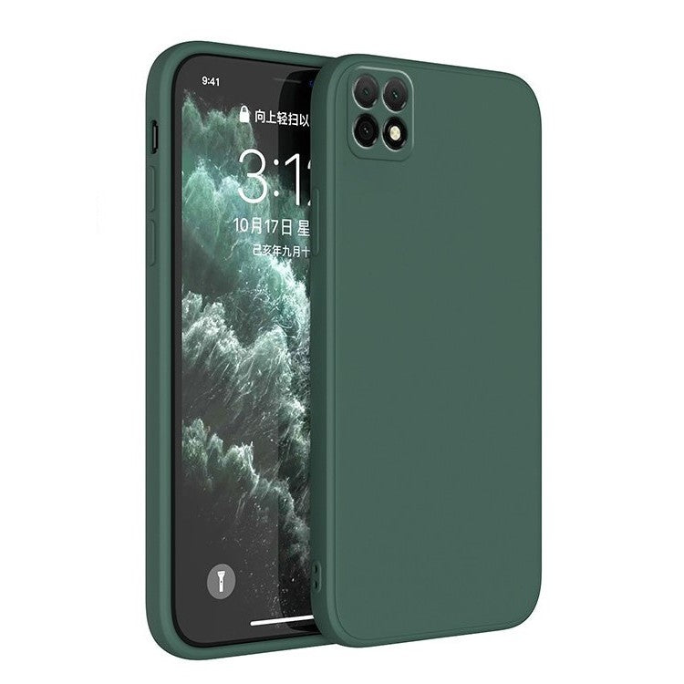 Husa protectie Flippy pentru Samsung A22 5G Liquid Silicone Verde - vivimall.ro