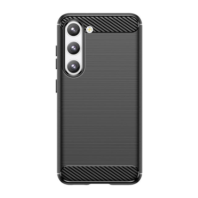 Husa Protectie, Vivimall, Husa de Protectie pentru Samsung Galaxy S23 FE, din TPU cu element de Carbon, Negru - vivimall.ro